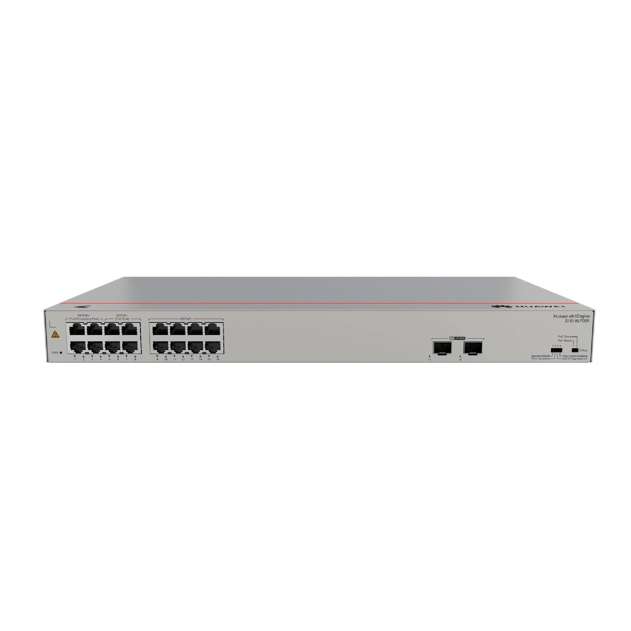 Huawei 16 Port Unmanaged Gigabit PoE Switch | S110-16LP2SR