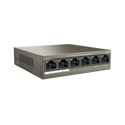 Tenda 6 Port with 4 Port PoE 58W Desktop Switch | TEF1106P-4-63W